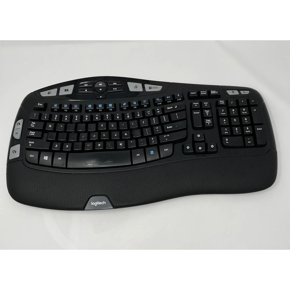 Logitech K350 Wireless Comfort Wave Keyboard Y-R0053 - No USB Receiver - Powers